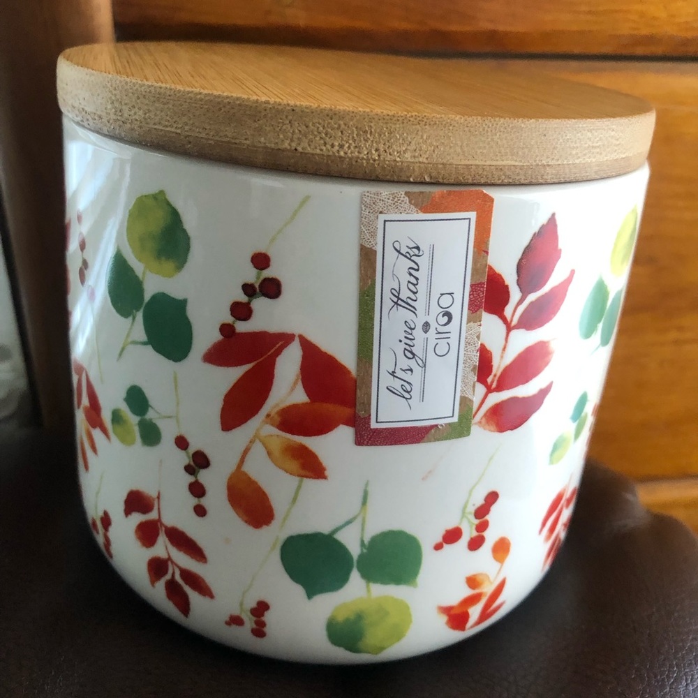 Ceramic fall decor container